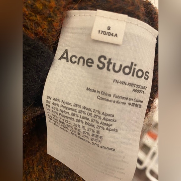 Acne Studios Brown & Grey Alpaca cardigan - Picture 5 of 5